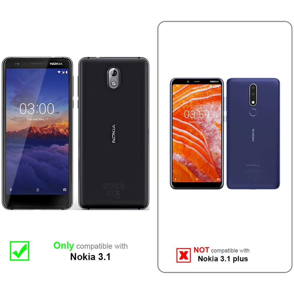 3x Pellicola Di Armatura Compatibile Con Nokia 3.1 2018 In Elevata Trasparenza - 3x Vetro Temperato (tempered) Di Protezione Del Display In Durezza 9h Con 3d Touch - Foto 2