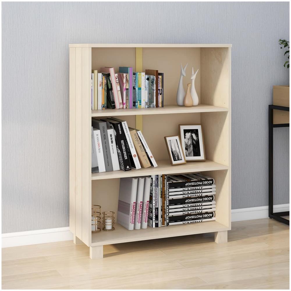 Libreria Marrone Miele 85x35x112 Cm In Legno Massello Di Pino - Foto 1