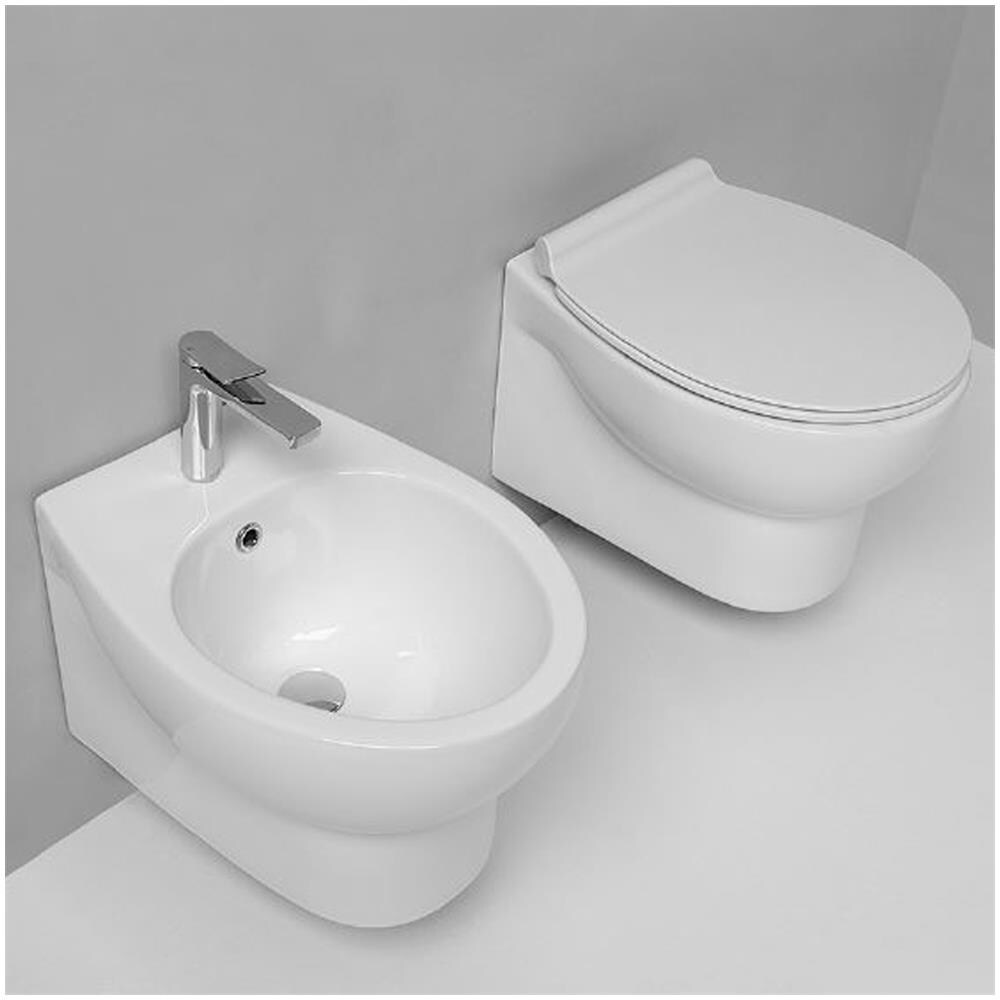 Sanitari Ceramica Dark Sospesi Vaso Wc Bidet Sedile - Foto 1