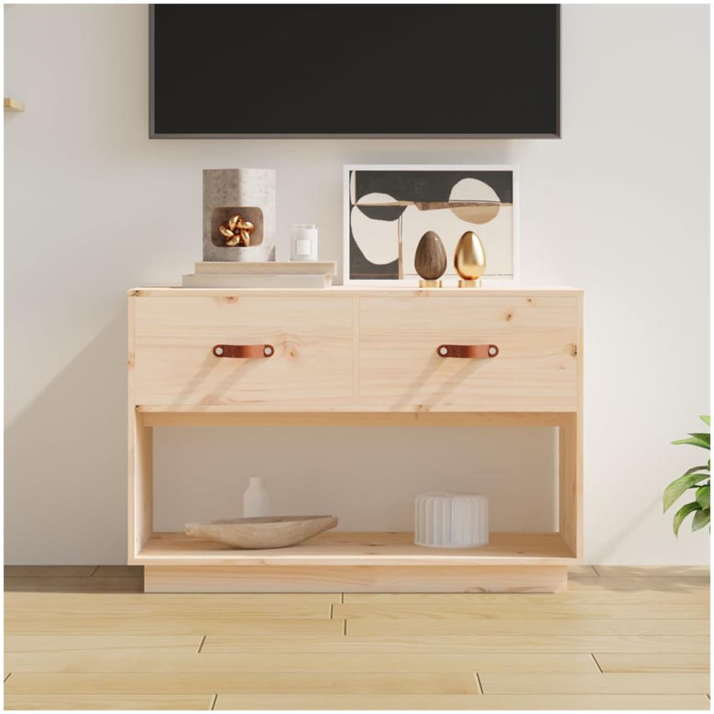 Mobile Porta Tv 90x40x60 Cm In Legno Massello Di Pino - Foto 1