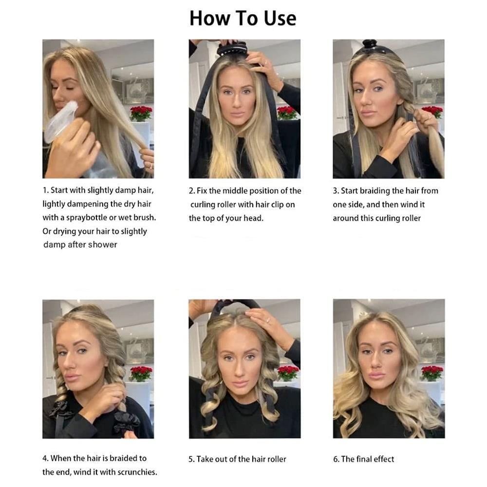 Capelli Arricciati Senza Calore Nero - Foto 5