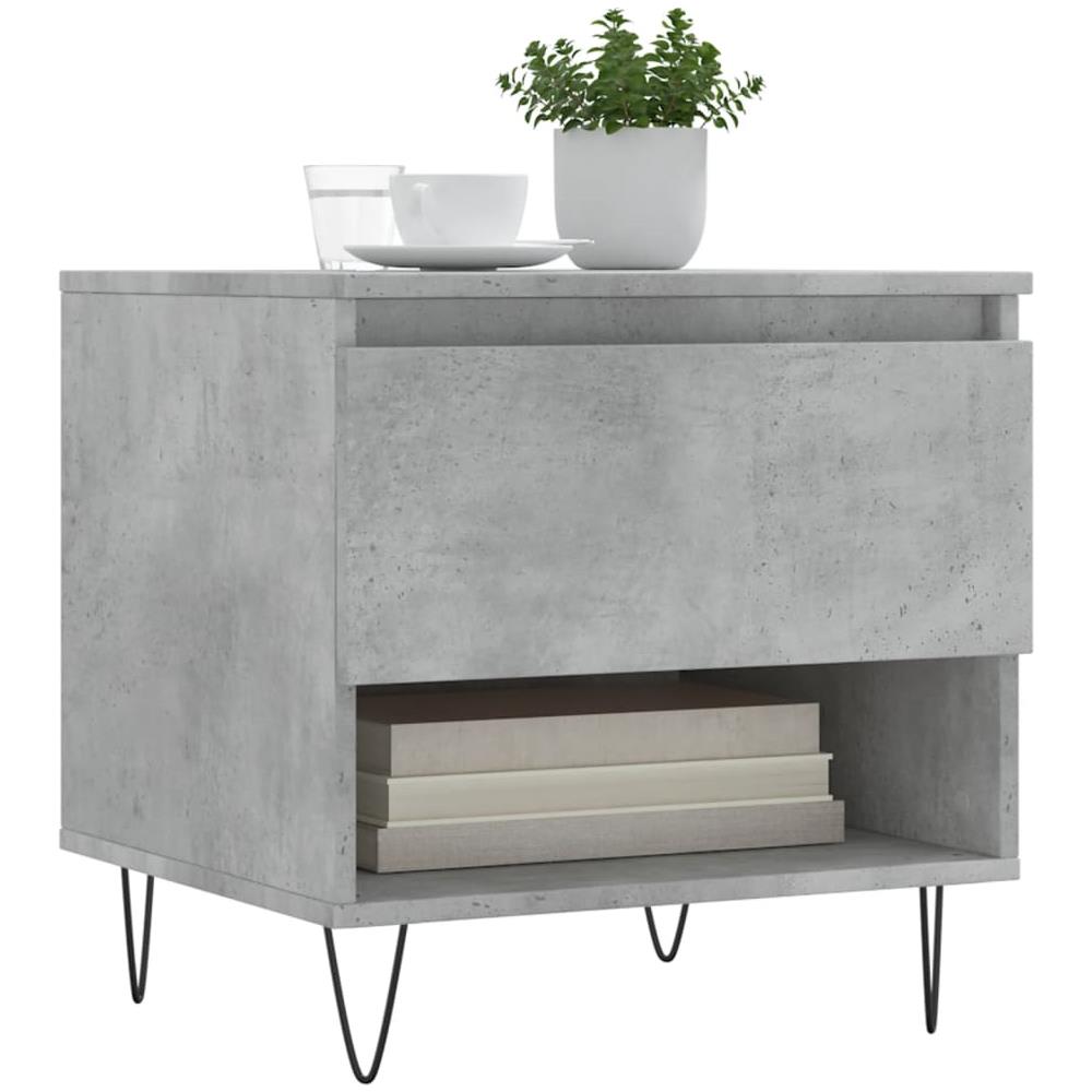 Tavolino Da Salotto Grigio Cemento 50x46x50cm Legno Multistrato - Foto 3