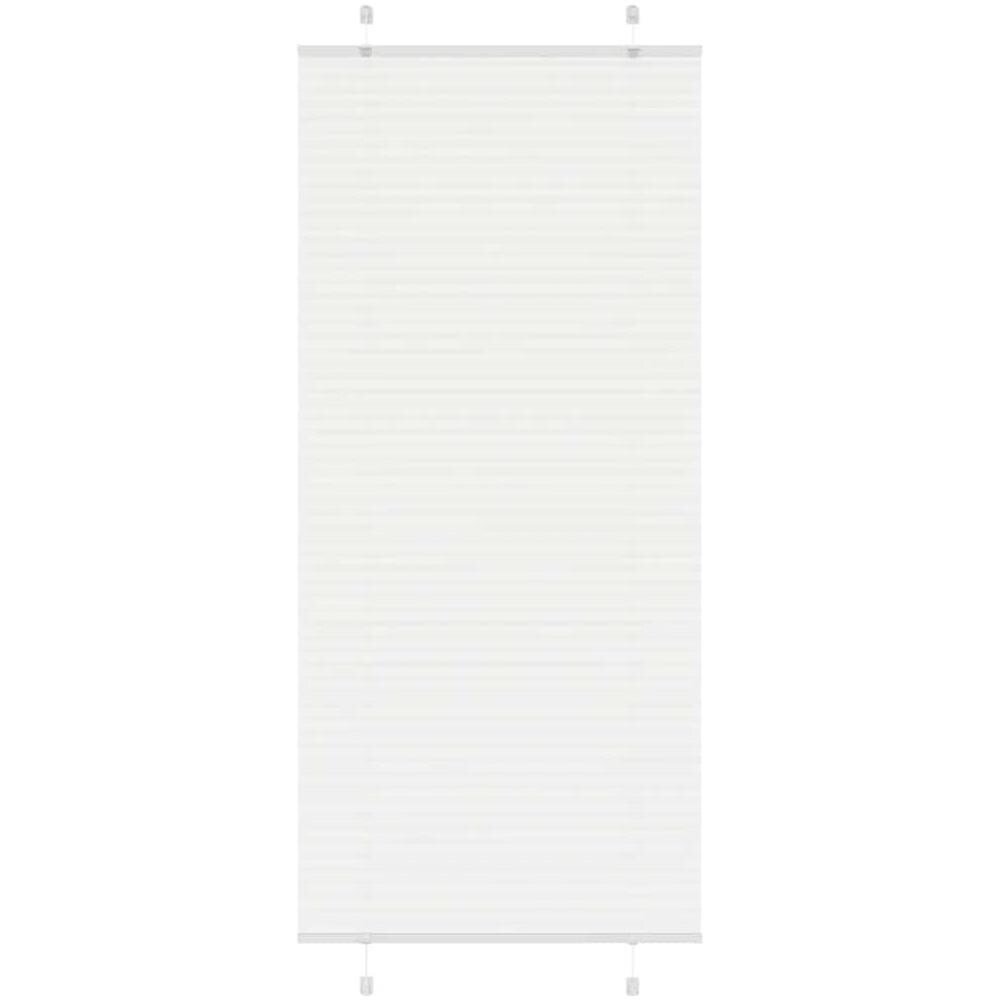 Tenda Plissettata Bianca 90x200 cm Larghezza Tessuto 89,4 cm - Foto 1