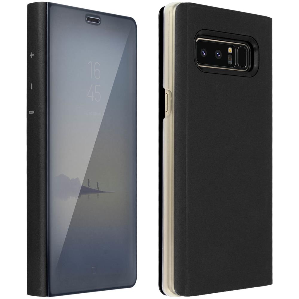 Custodia A Specchio Con Funzione Supporto Per Samsung Galaxy Note 8 - Nero - Foto 1