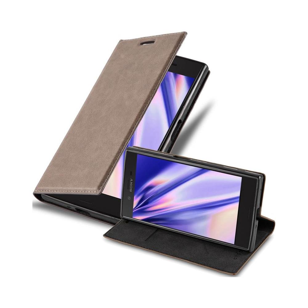 Custodia Compatibile Con Sony Xperia X Compact In Bruno Caffè - Coperchio Protettiva Con Chiusura Magnetica, Funzione Stand E Tasca Per Le Carte - Foto 1