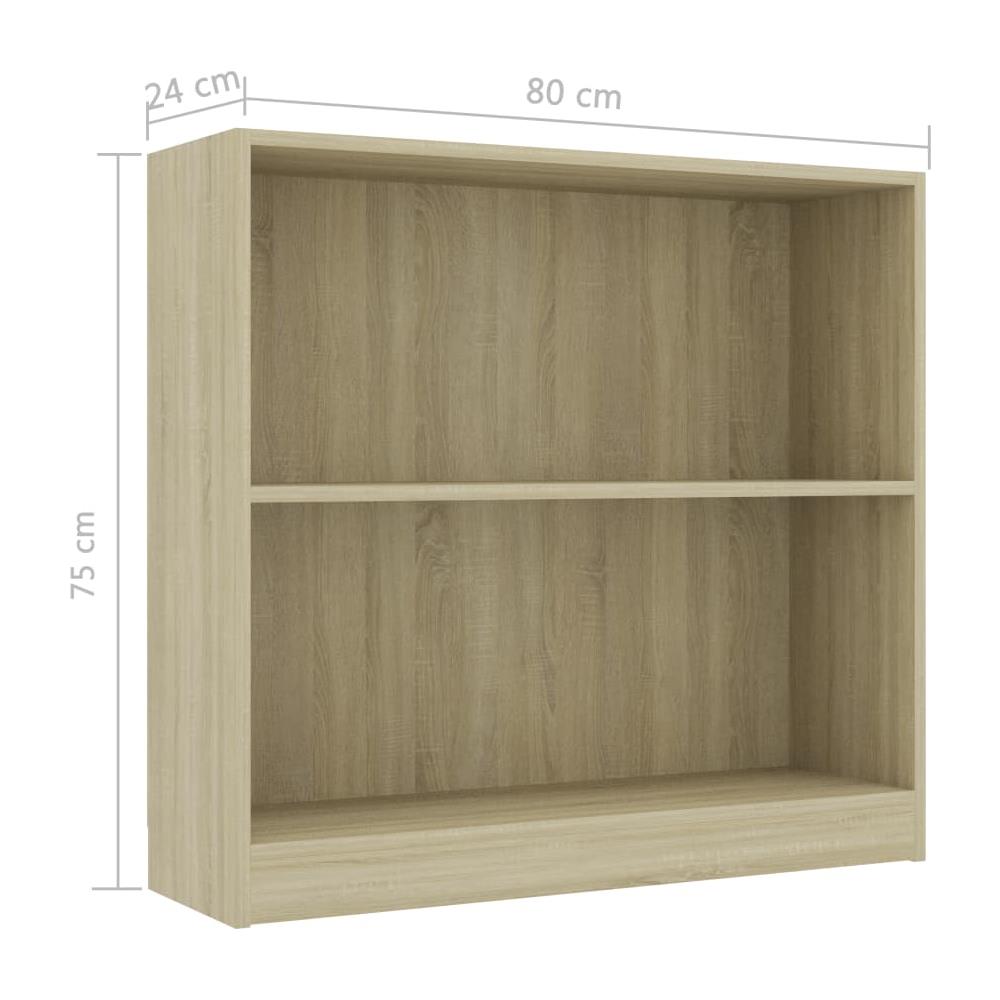 Libreria Rovere Sonoma 80x24x75 Cm In Truciolato - Foto 9