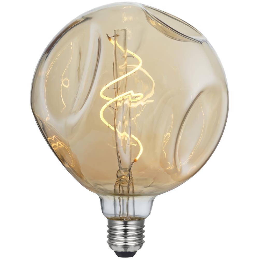 Lampadina Maxi Globo Bumped, Decorativa, Con Filamento A Spirale, Oro In Vetro, 14 X 14 X 18,5 Cm, 1 X E27, 5w, 250lm, 2000k, 240v - Foto 5