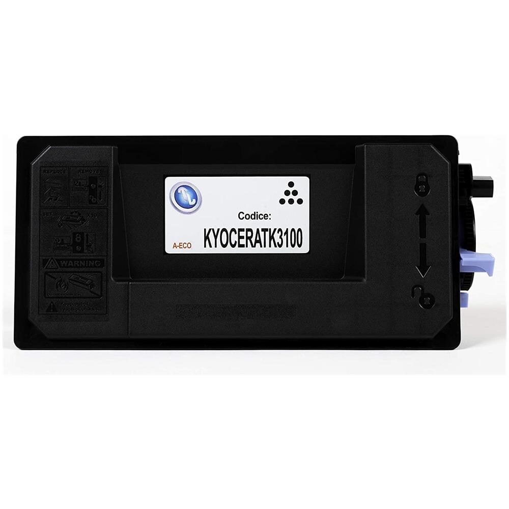 TONER COMPATIBILE - Kyocera Tk-3100 Eco Nero 1t02ms0nl0 Per Ecosys M3040dn, Ecosys M3540dn, Fs-2100d, Fs-2100dn Fornito Di Intelligent Chip Capacità 12500 Copie Made In Italy - Foto 4