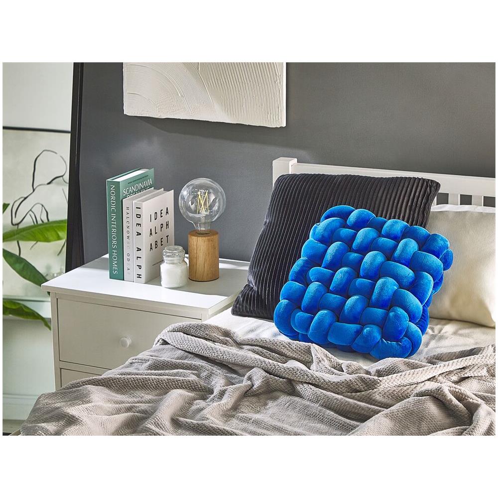 Cuscino A Nodo 30 X 30 Cm Blu Sirali - Foto 2