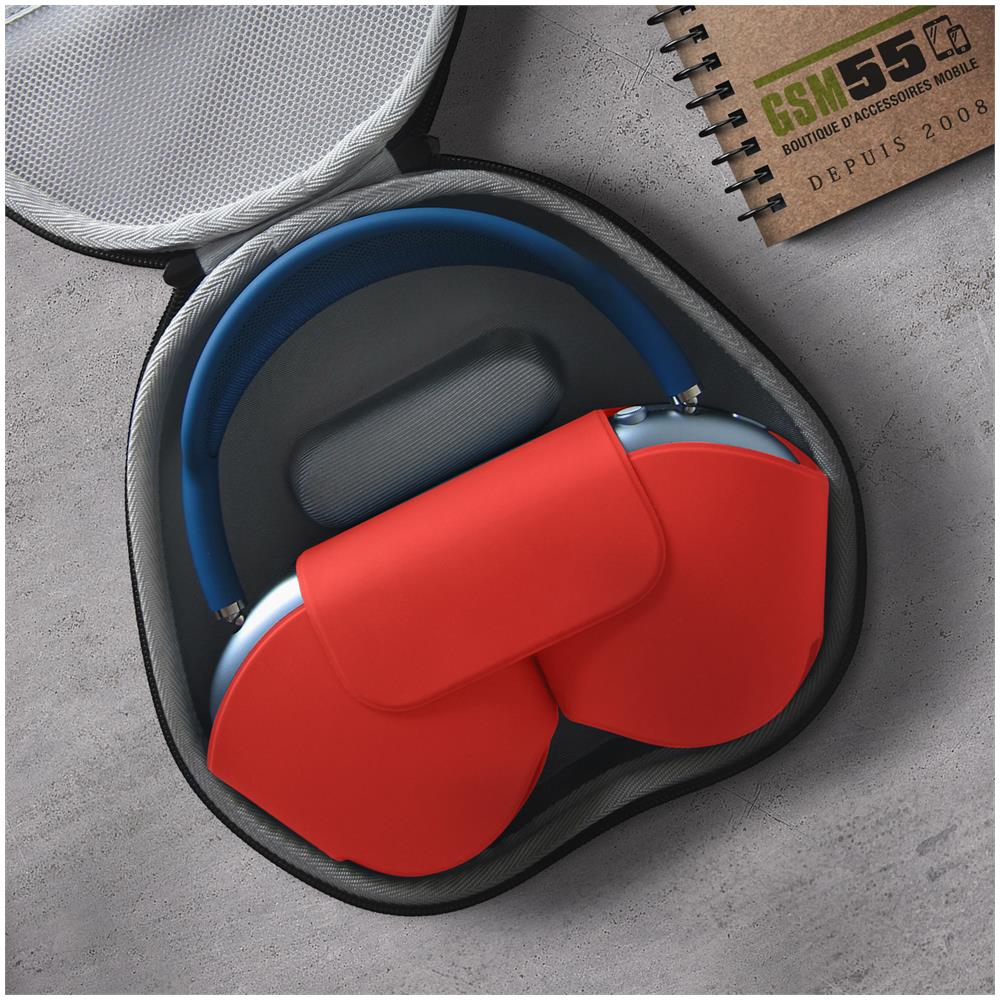 Custodia Airpods Max Multistrato Chiusura Magnetica Soft-touch Sottile Rossa - Foto 5