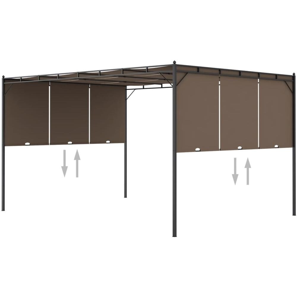 Gazebo Da Giardino Con Tenda Laterale 4x3x2,25 M Talpa - Foto 1