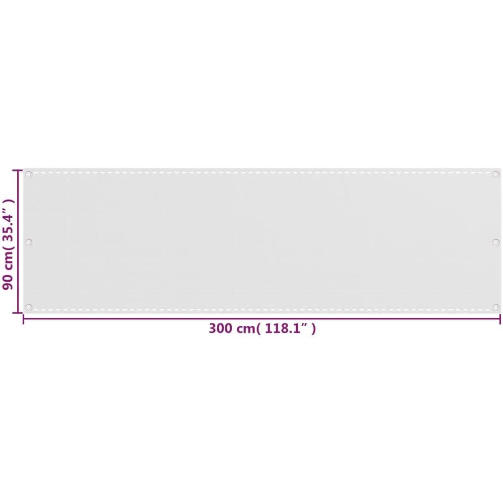 Paravento da Balcone Bianco 90x300 cm in HDPE - Foto 5