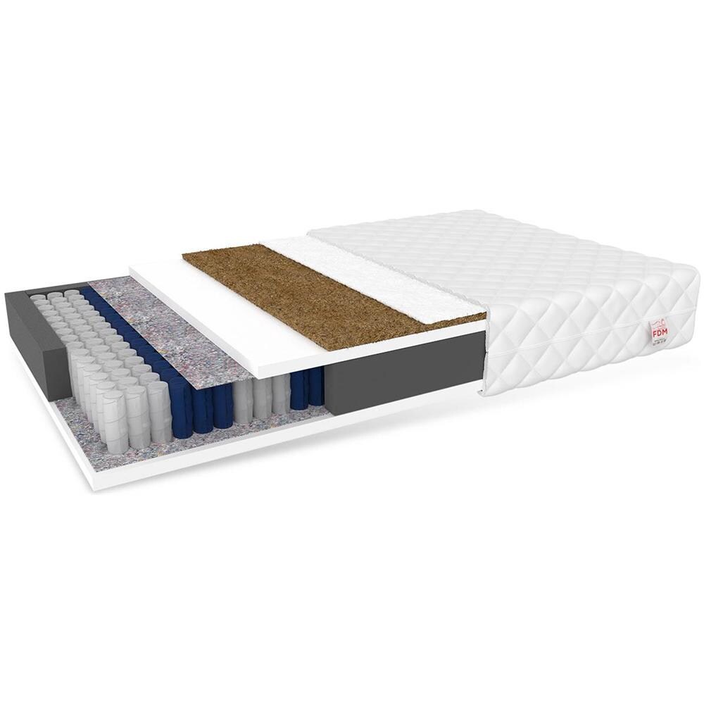 Materasso A Molle Insacchettate Family Kids 80 X 180 - H4 Rigido / H3 Medio Rigido - Fibra Di Cocco - Foto 1
