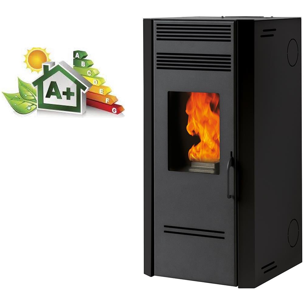 Stufa a Pellet Green 100 in Acciaio Potenza 10 kW Colore Nero - Foto 1