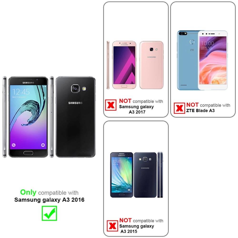 Custodia Compatibile Con Samsung Galaxy A3 2016 In Candy Blu Scuro - Coperchio Protettivo In Silicone Tpu Flessibile - Foto 2