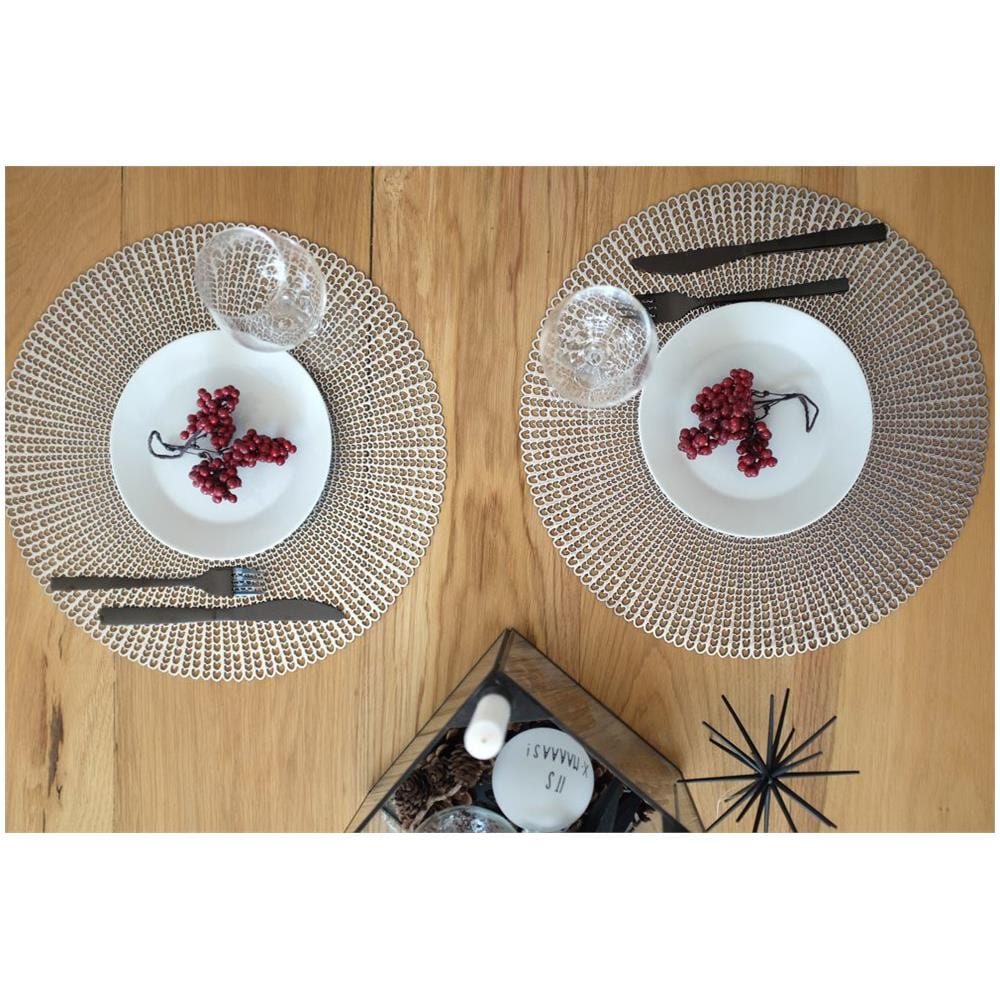 Tappetino Protettivo, Tovaglietta Decorativa - Colore Argento, Ø 41 Cm, Zeller - Foto 4