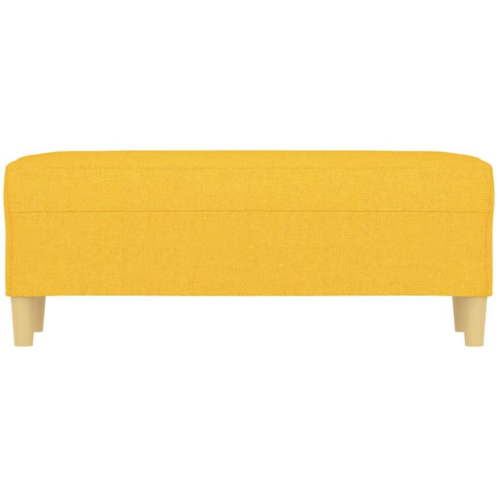 Panca Giallo Chiaro 100x35x41 Cm In Tessuto - Foto 3
