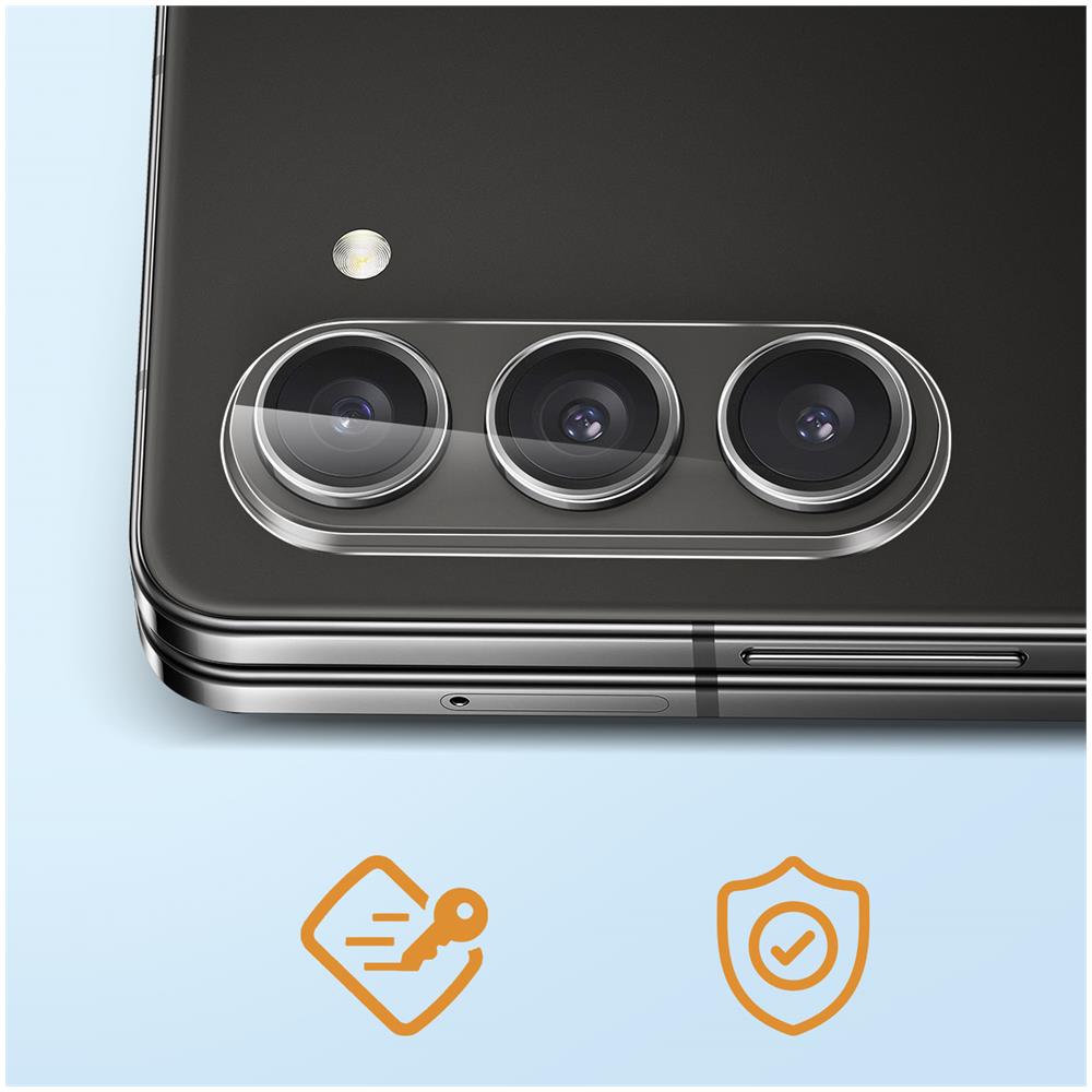Protezione Fotocamera Per Samsung Z Fold5 Bi-materiale Anti-macchie Trasparente - Foto 5
