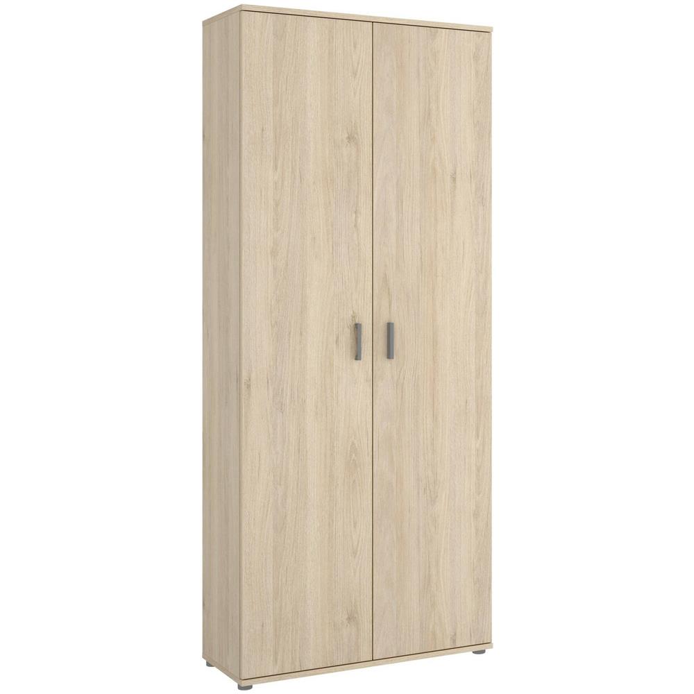 Armadio Multiuso Forcola, Mobile Multifunzione Portascope, Guardaroba A 2 Ante, 78x35h190 Cm, Rovere - Foto 2