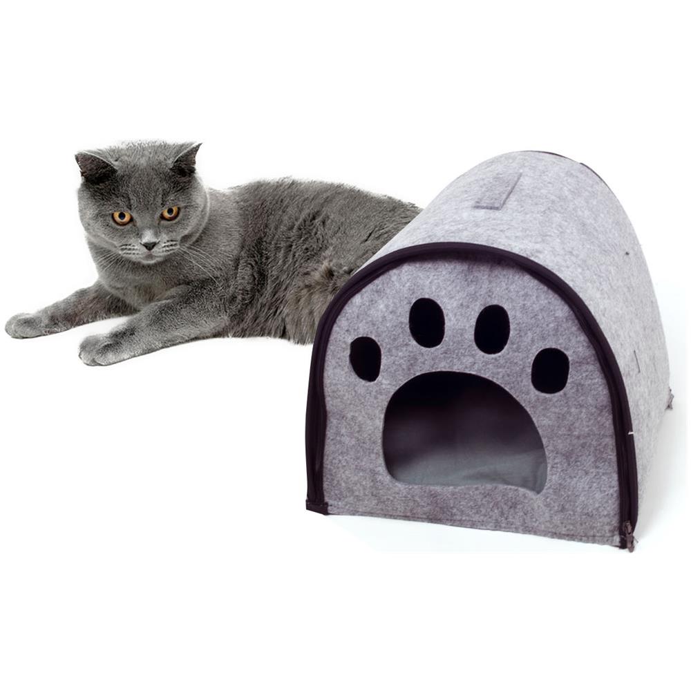 Cuccia Con Cuscino Per Animali Domestici Modello Impronte - Foto 1