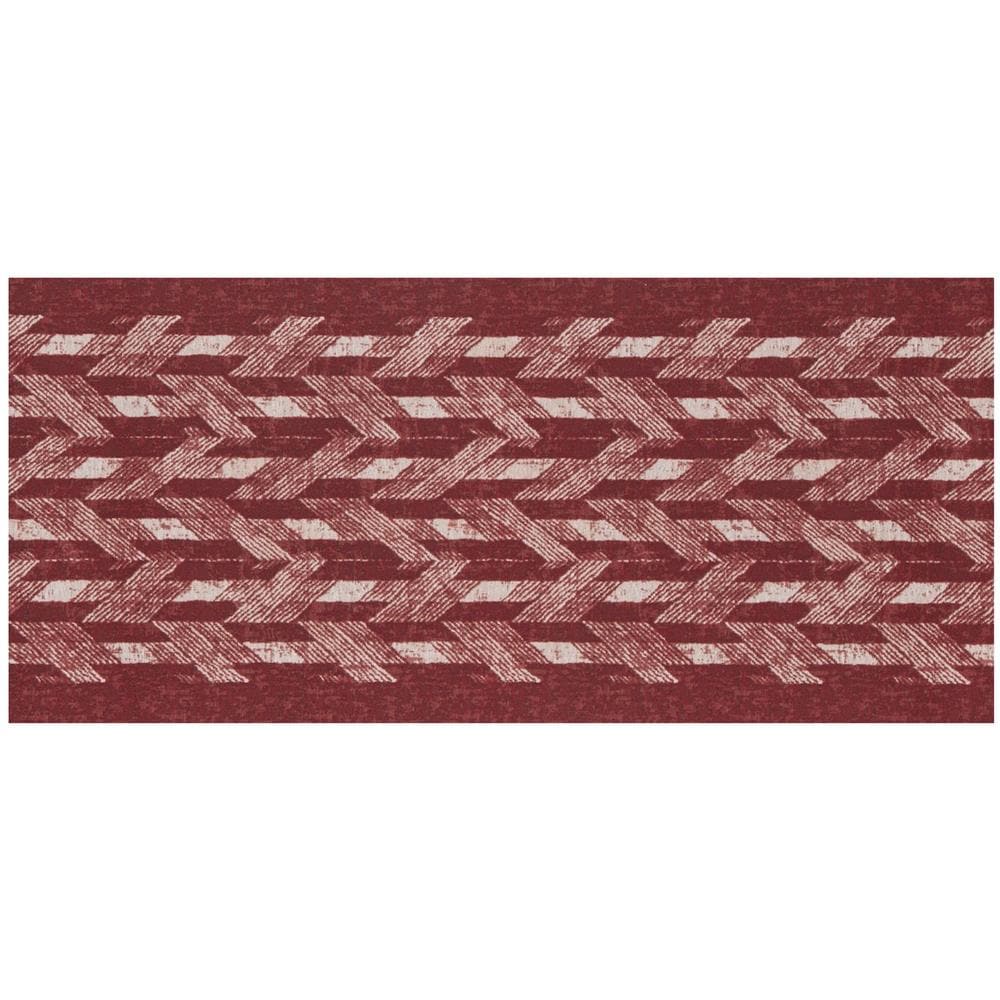 Tappeto Passatoia Tessuto Jacquard Linea Emozioni Disegno Wool Rosso 57x600 Rosso - Foto 1
