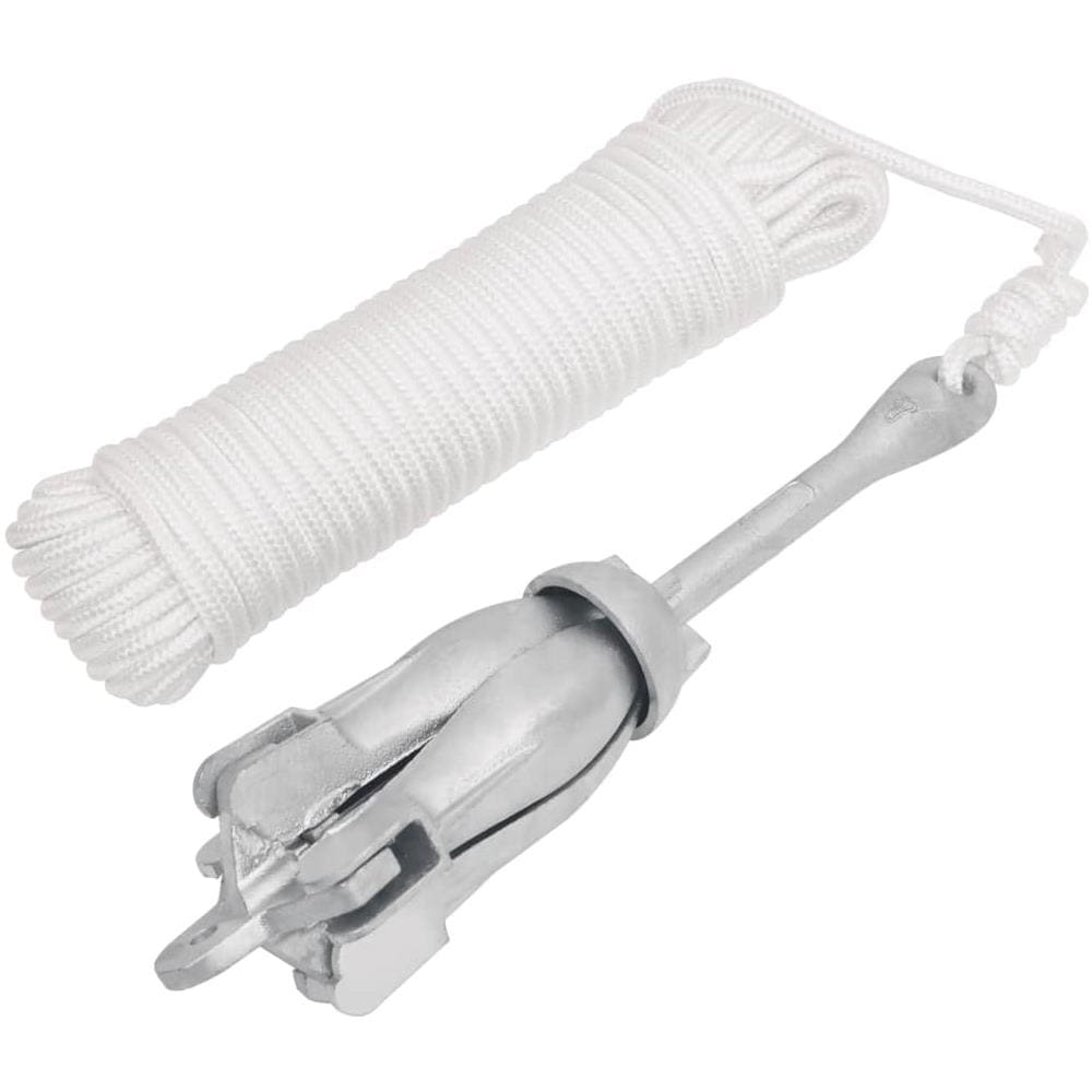 Ancora Pieghevole Con Corda Argento 6 Kg In Ferro Malleabile - Foto 1