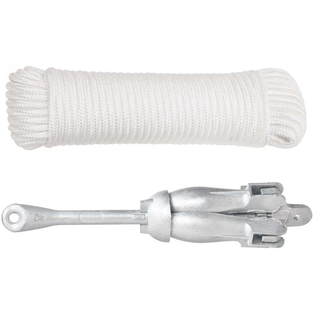 Ancora Pieghevole Con Corda Argento 6 Kg In Ferro Malleabile - Foto 2