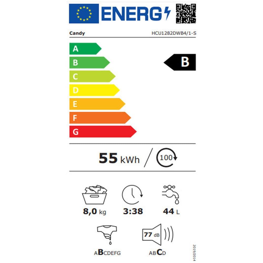 Lavtrice Standard HCU1282DWB4/1-S Ultra 8 kg Classe B Centrifuga 1200 giri Colore Bianco - Foto 2