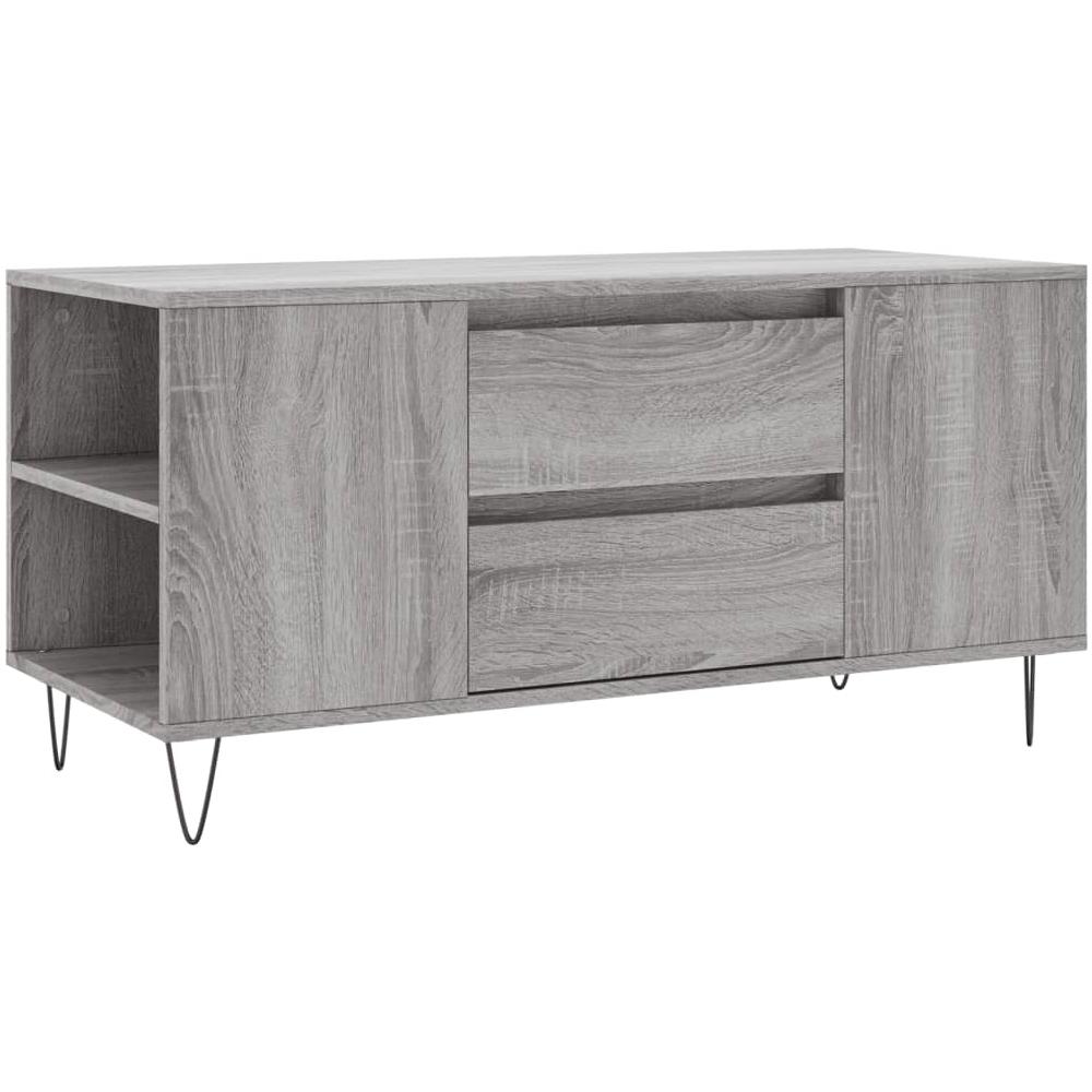 Tavolino Salotto Grigio Sonoma 102x44,5x50 Cm Legno Multistrato - Foto 2