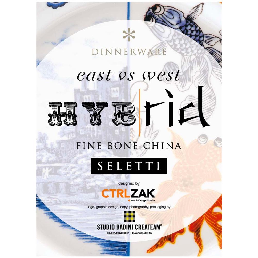 Piatto Frutta in Porcellana Bone China Decorata Diametro Cm. 20 Altezza Cm. 1,6 Valdrada - Linea Hybrid - Foto 2