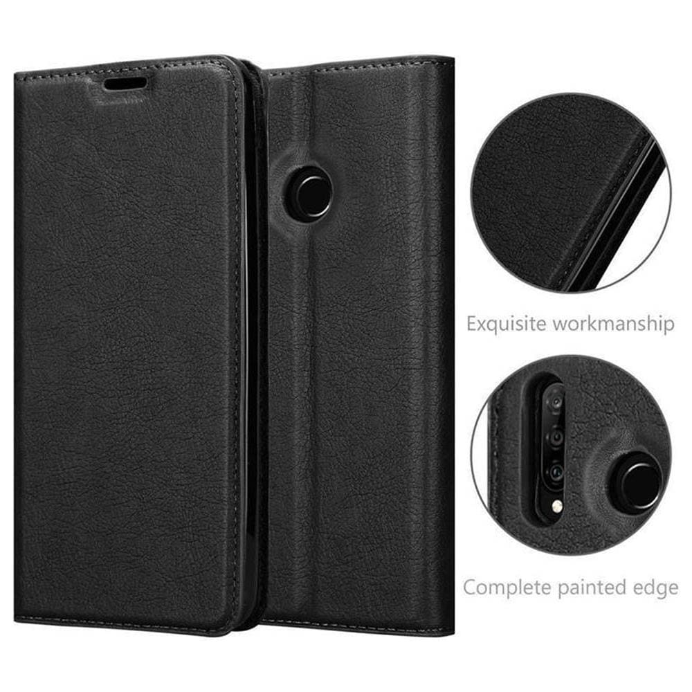 Custodia Compatibile Con Huawei P30 Lite In Nero Di Notte - Coperchio Protettiva Con Chiusura Magnetica, Funzione Stand E Tasca Per Le Carte - Foto 8
