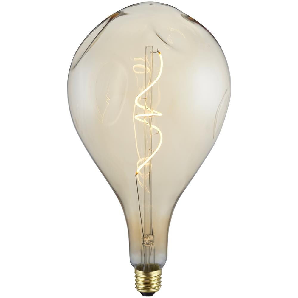 Lampadina Maxi Curved Bumped, Decorativa, Con Filamento A Spirale, Oro In Vetro, 16,5 X 16,5 X 30 Cm, 1 X E27, 5w, 250lm, 2000k, 240v - Foto 4