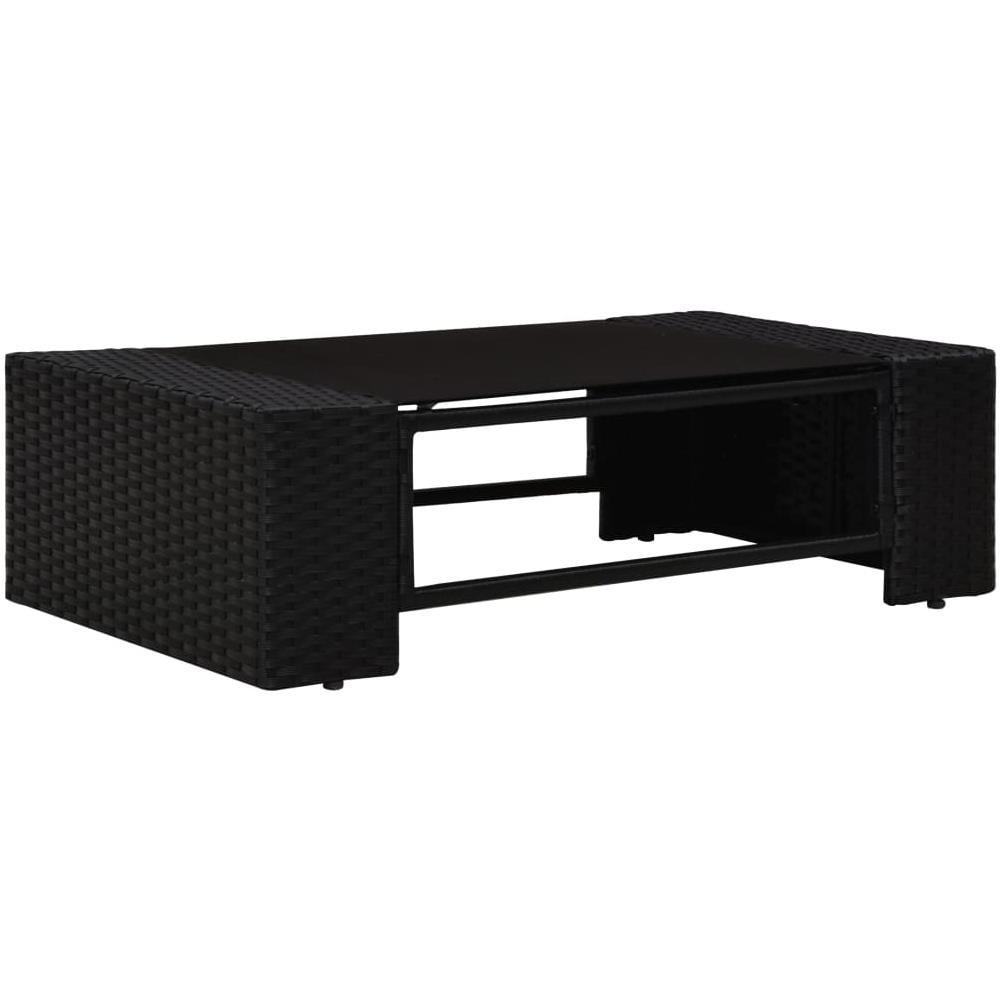 Set Divani Da Giardino 10 Pz In Polyrattan Nero - Foto 2