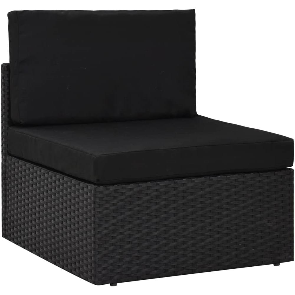 Set Divani Da Giardino 10 Pz In Polyrattan Nero - Foto 8