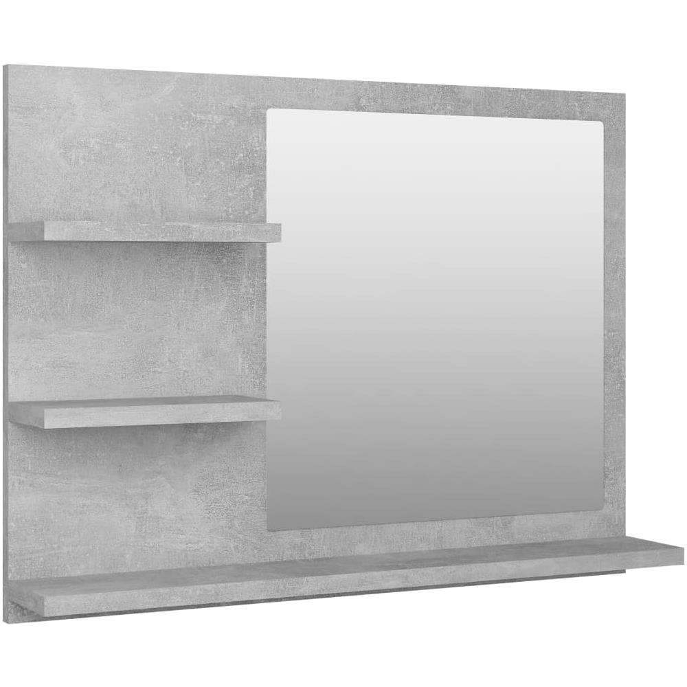Specchio da Bagno Grigio Cemento 60x10,5x45 cm in Truciolato - Foto 2