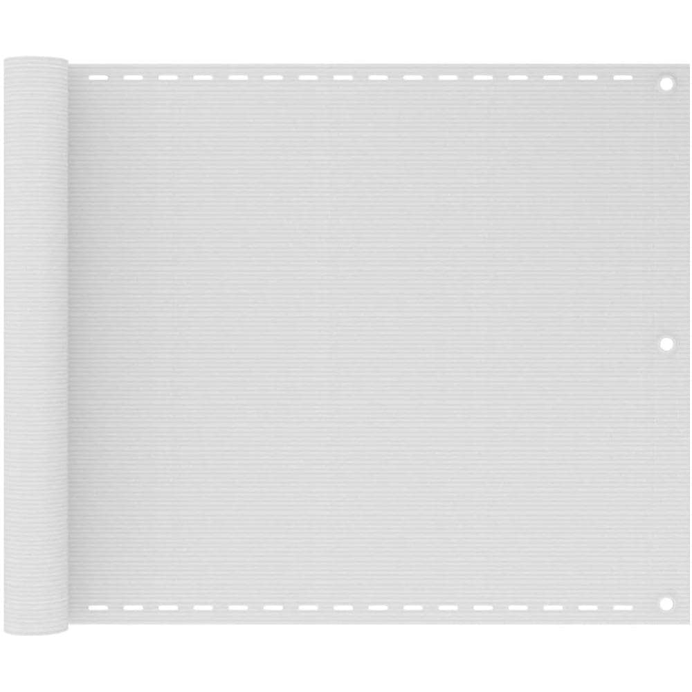 Schermo Frangivista per Balcone Bianco 75x500 cm in HDPE - Foto 1