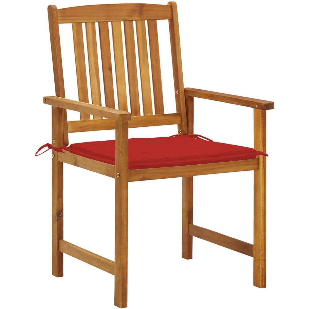 Sedie da Giardino con Cuscini 4 pz in Massello di Acacia - Foto 3