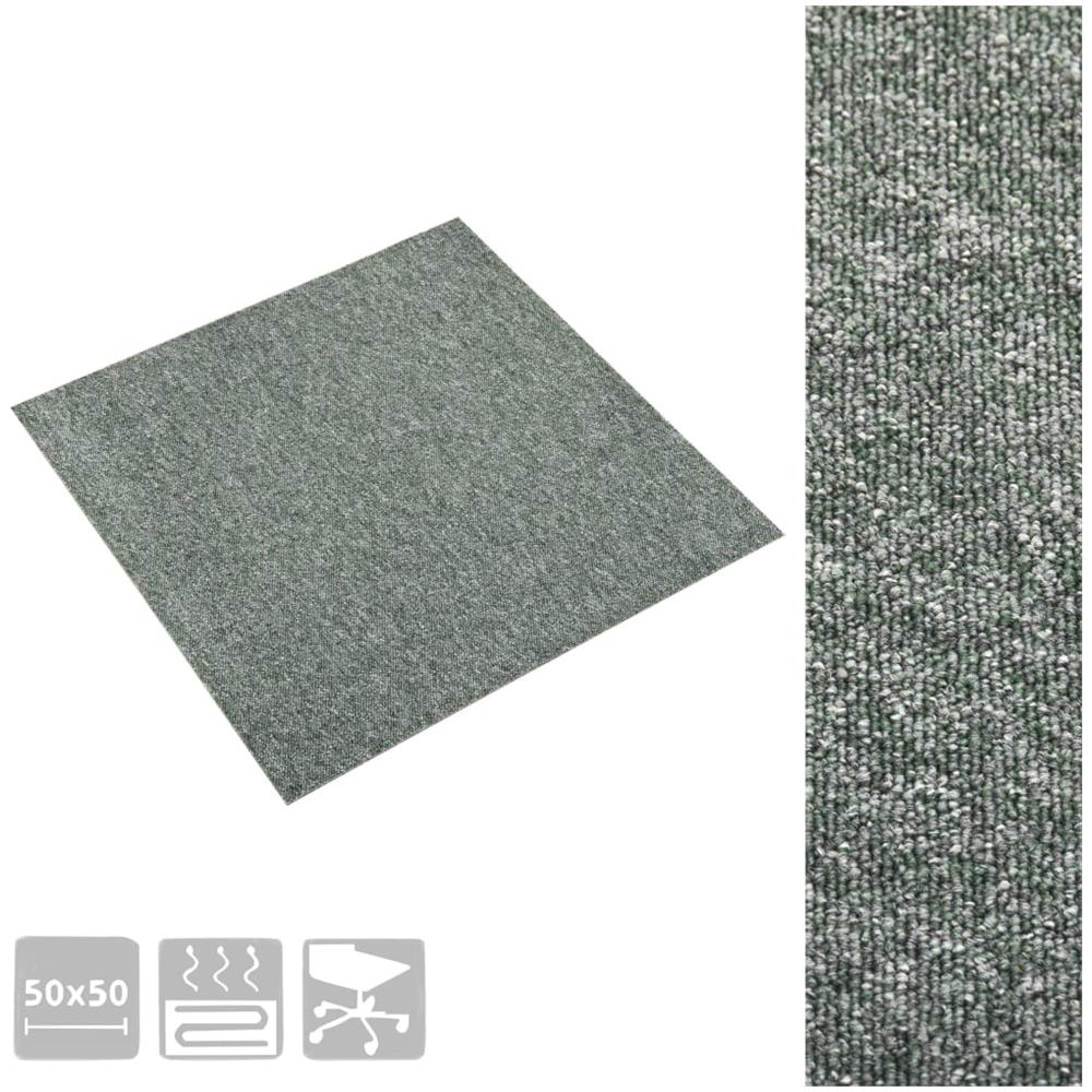 Quadrotte di Moquette 20 pz 5 m² 50x50 cm Verdi - Foto 2