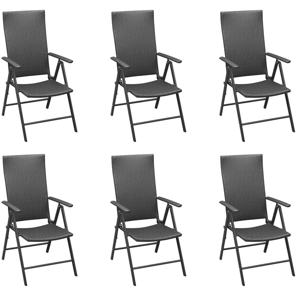 Set Da Pranzo Da Giardino 7 Pz Nero - Foto 2