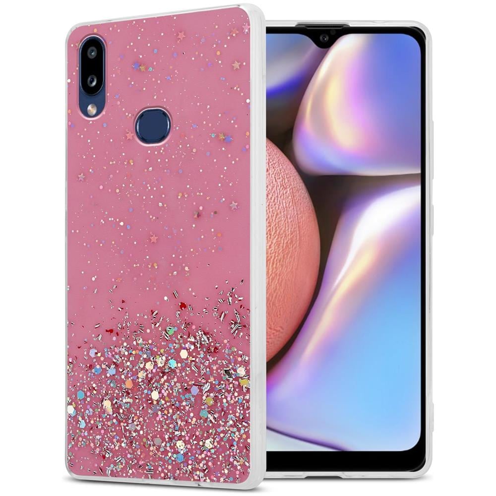 Custodia Compatibile Con Samsung Galaxy A10s / M01s In Rosa Con Glitter - Coperchio Protettivo In Silicone Tpu Flessibile Con Glitter Scintillanti - Foto 1