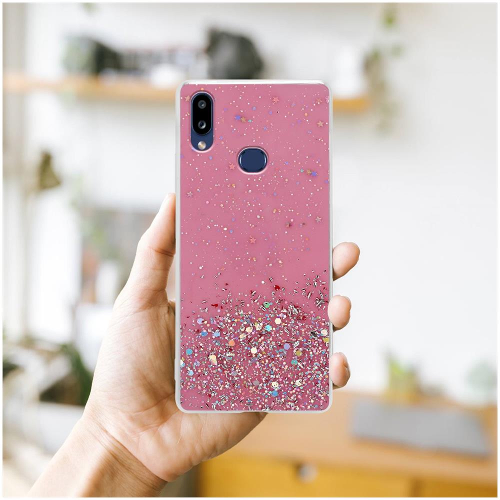 Custodia Compatibile Con Samsung Galaxy A10s / M01s In Rosa Con Glitter - Coperchio Protettivo In Silicone Tpu Flessibile Con Glitter Scintillanti - Foto 8