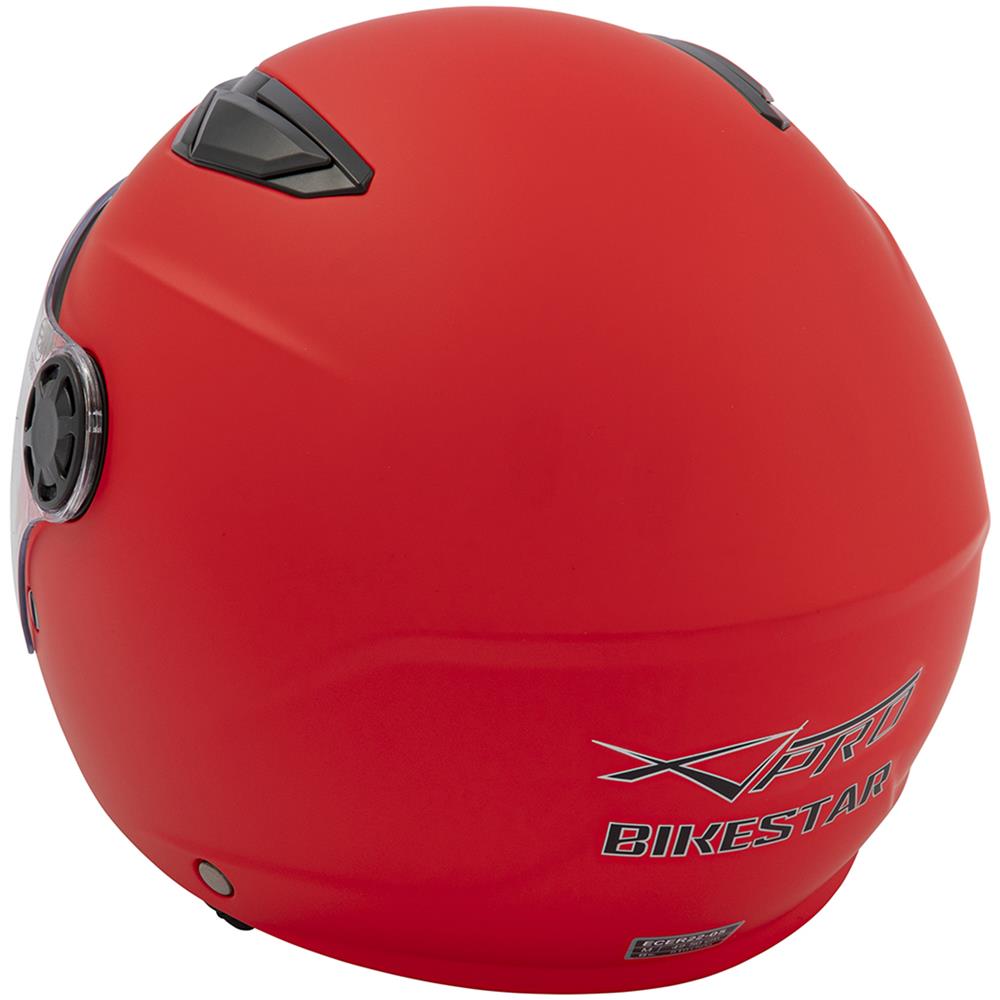 Casco Scooter Moto Bambino Ragazzo Protettivo Certificato Ece 22-05 Rosso S - Foto 5