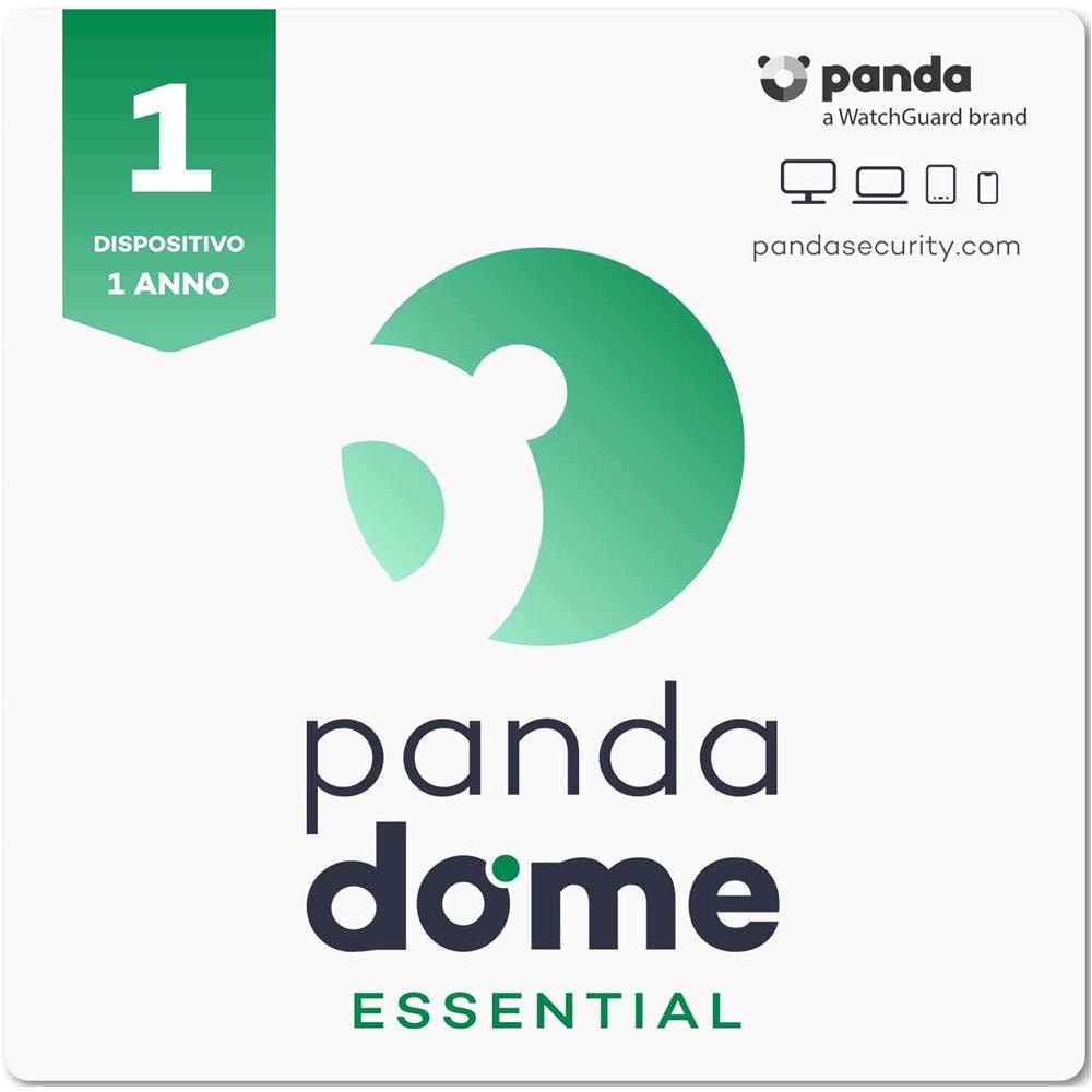 Panda Dome Essential 2022 - Software Antivirus | 1 Dispositivo | 1 Anno | Vpn | Operazioni Bancarie Sicure | Blocco Antifurto | Protezione Wi-fi | Codice D'attivazione Via Email - Foto 1