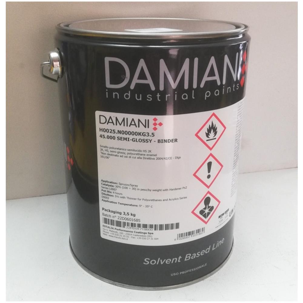 DAMIANI - Damiani 5kg Smalto Base Poliuretanica Semi Lucido Tutti I Ral ...