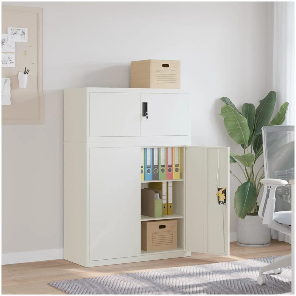 Armadio Classificatore Bianco 90x40x130 Cm In Acciaio - Foto 1