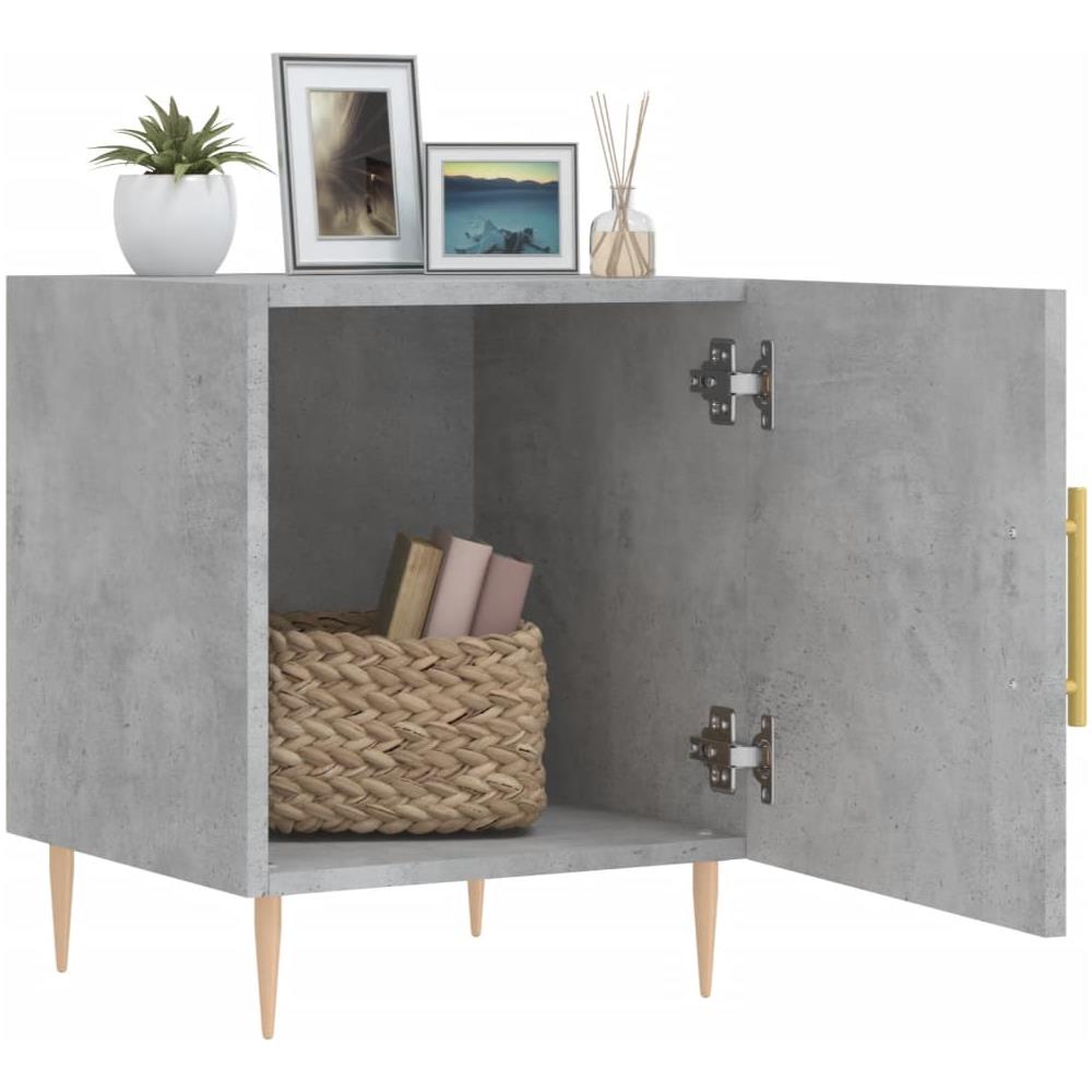 Comodini 2 Pz Grigio Cemento 40x40x50 Cm In Legno Multistrato - Foto 3