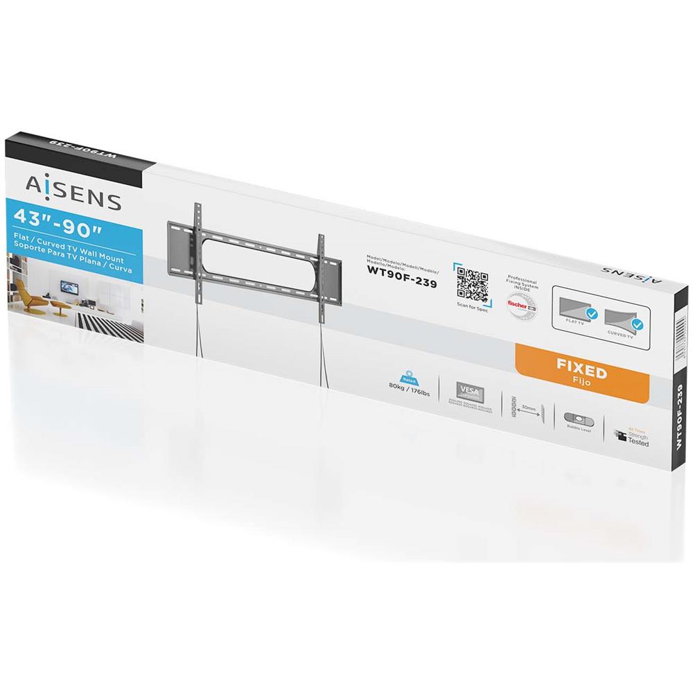 WT90F-239 Supporto TV a parete 2,29 m (90") Nero - Foto 6