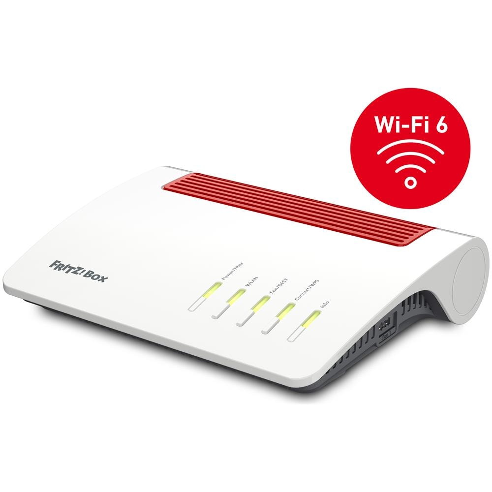 Router Wireless FRITZ!Box 5590 Fiber Dual-Band (2.4 GHz / 5 GHz) 4 Porte RJ-45 Colore Bianco - Foto 2