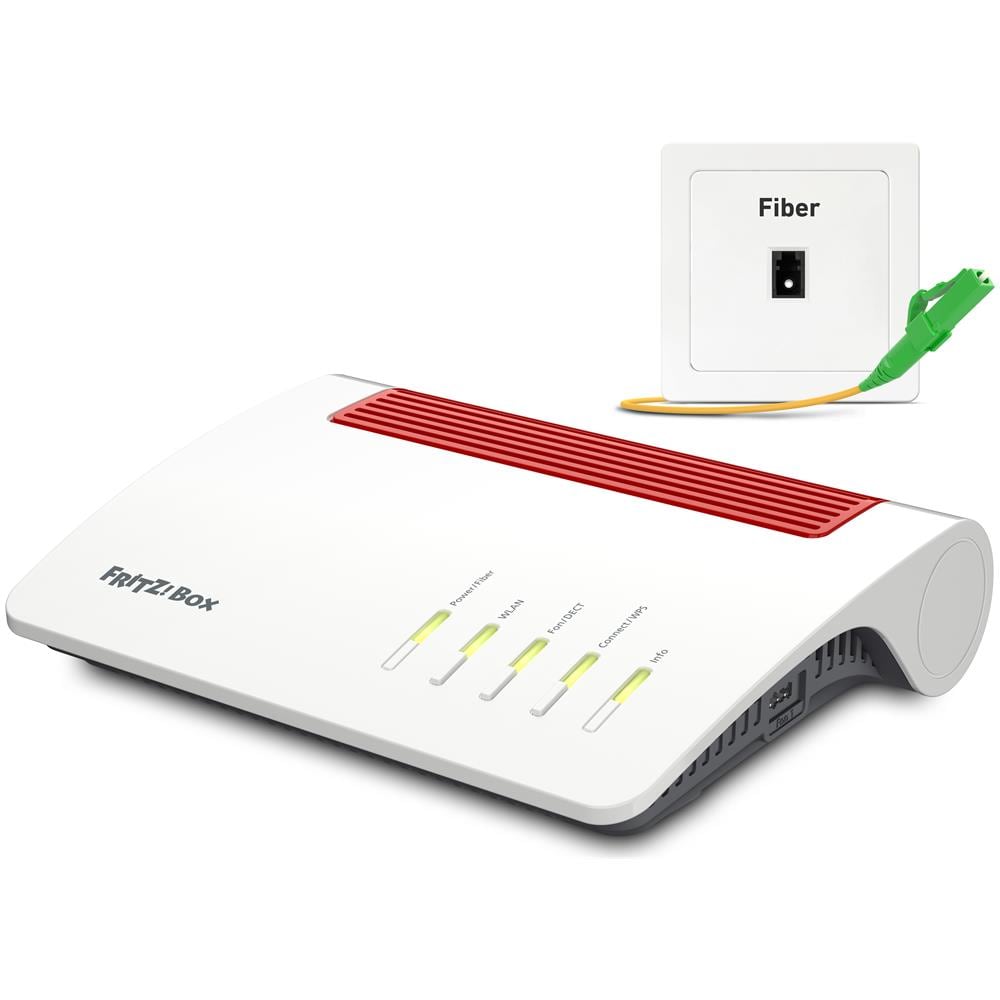 Router Wireless FRITZ!Box 5590 Fiber Dual-Band (2.4 GHz / 5 GHz) 4 Porte RJ-45 Colore Bianco - Foto 1