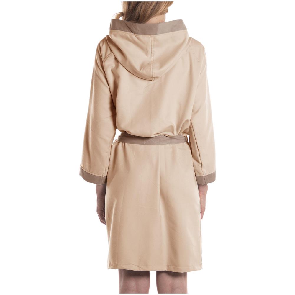 Accappatoio Con Cappuccio Spugnissima Tecno Bicolor In Microfibra Colore Incolore Misura S - Foto 1